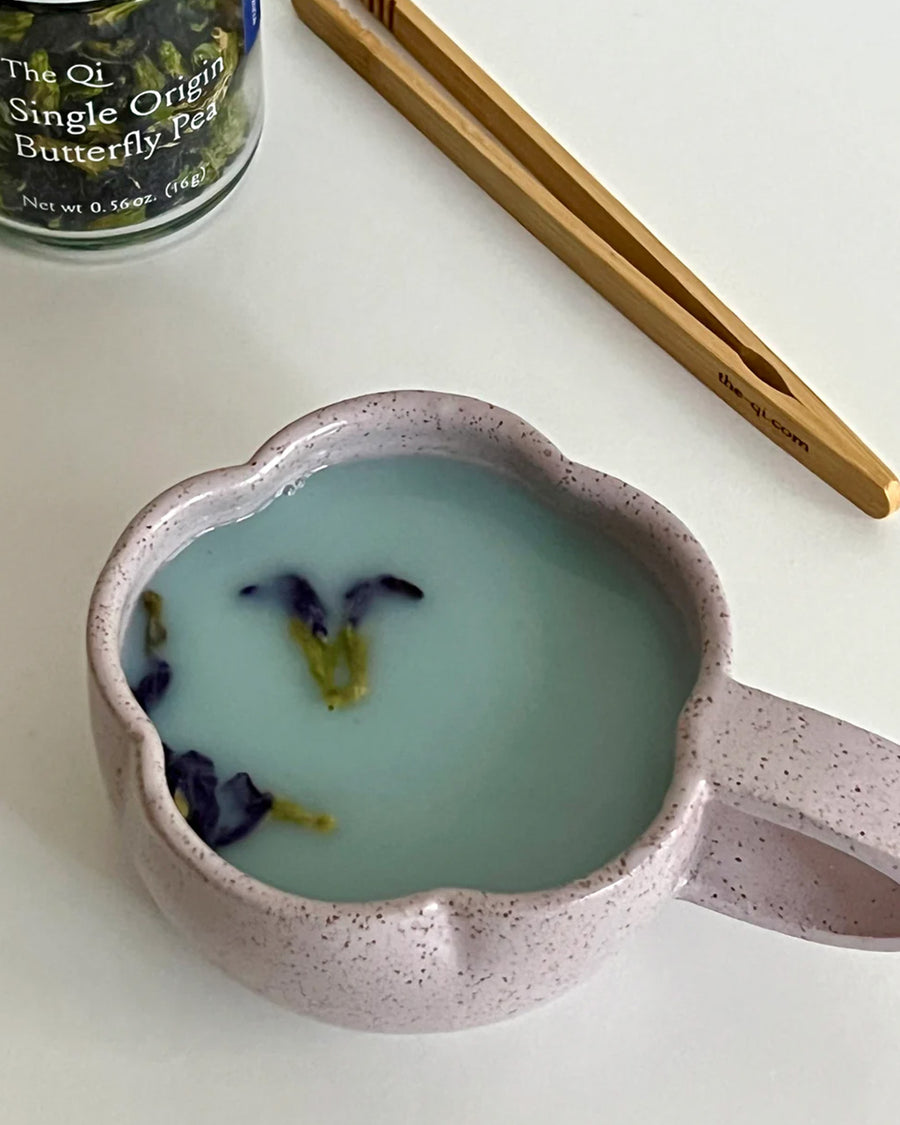 top view of brewed butterfly pea tea