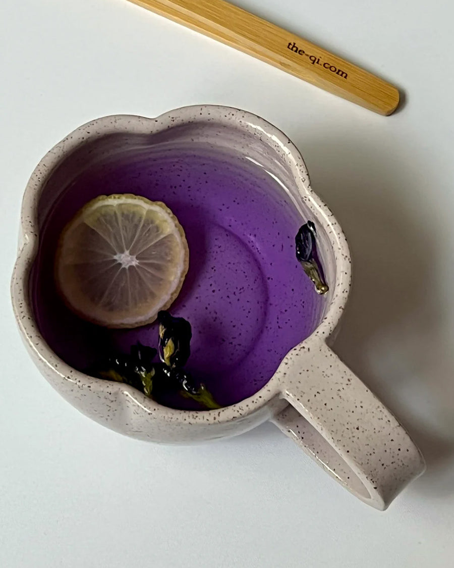 top view of brewed butterfly pea tea
