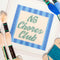 'no chores club' needlepoint kit with embroidery yarn and instructions