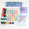 needlepoint kit with colorful embroidery thread and template