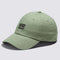 sage green cotton baseball cap with black vans embroidered logo