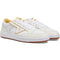 white comfycush sneaker with yellow trim