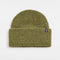 olive boucle beanie hat with cuff