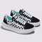 black and white checkerboard shoes with cushy stackform sole 