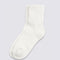 cream scrunch high crew socks