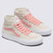 sand sk8-hi tapered sneakers with pink laces and trim