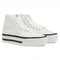 white vans sk8-hi tapered stackform sneaker with black trim