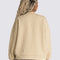 back view of model wearing sand long sleeve top with embroidered mojave desert jacquard