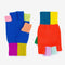 colorful mismatched fingerless gloves