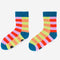 multicolor stripe ribbed socks