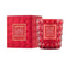 red bubble standard candle with cherry rose scent and packaging