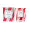 red and white striped candy cane scented candle and box