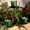 set of 3 noble fir garland 5oz candles on a mantel