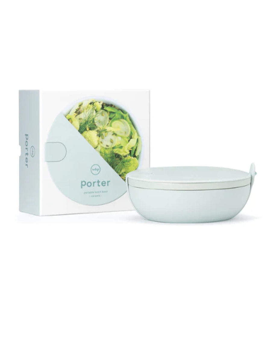 mint ceramic lunch bowl with box