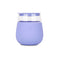 glass wine glass with lavender silicone sleeve and matching lid