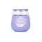 packaged glass wine glass with lavender silicone sleeve and matching lid