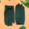 dark green leaf cleaning gloves