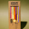 box of 8 wooden pencils with leo traits on them