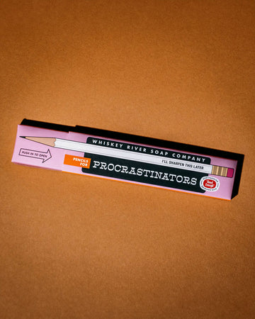 set of 8 'procrastinators' no. 2 pencils in box