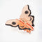 peach monarch butterfly hair claw