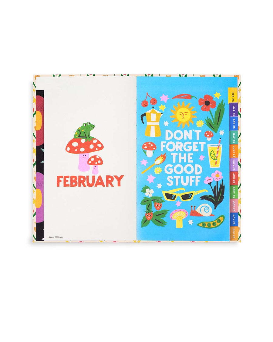 february colorful graphic