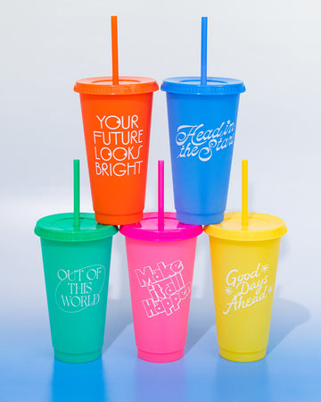 set of 5 color changing cups