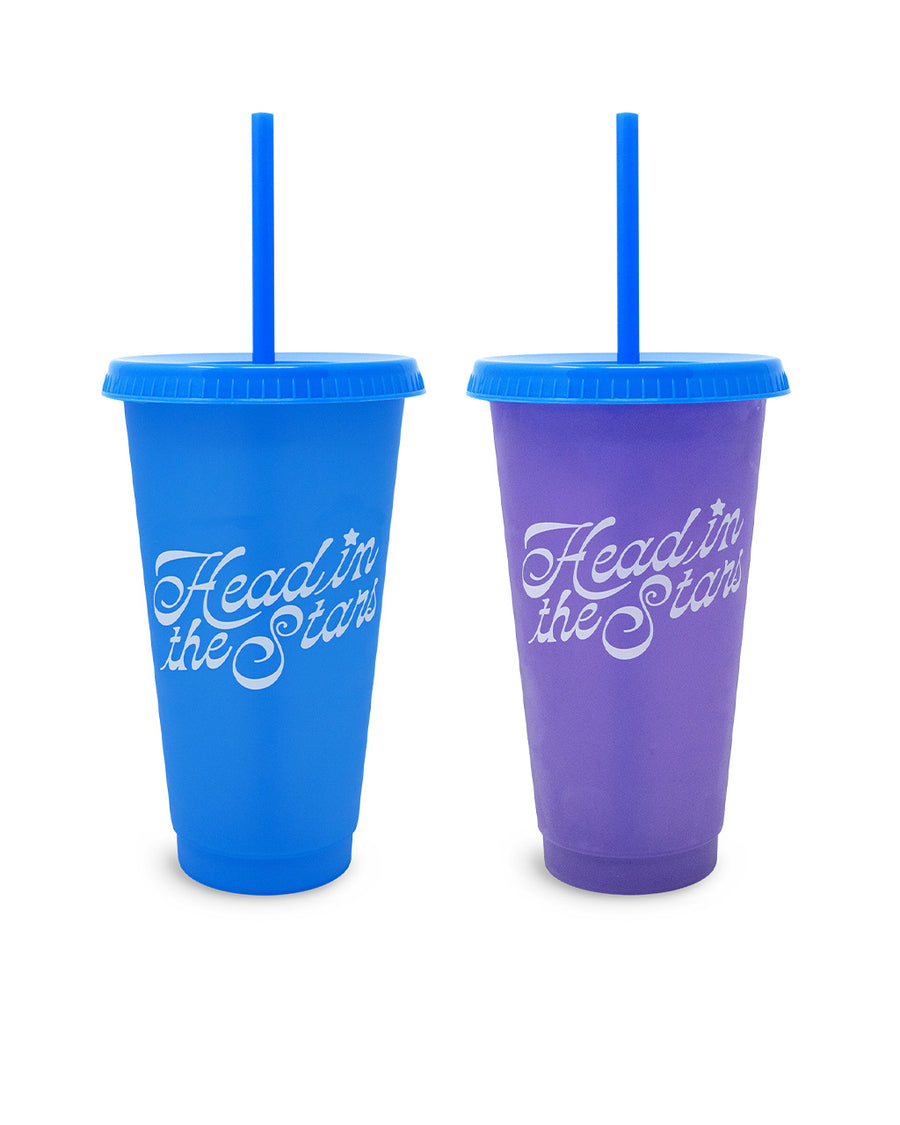 head in the stars blue color changing cup