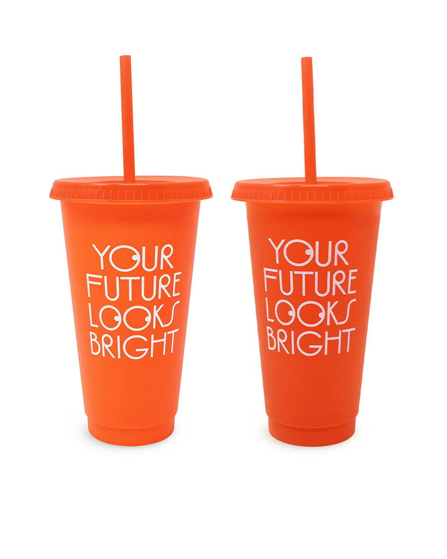 your future looks bright red/orange color changing cup