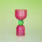 pink and green double ended shot glass (1/2 shot and 1 shot)