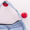 set of 2 cherry shaped hooks on a wall with a bag hanging from one