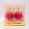 packaged set of 2 cherry shaped hooks