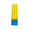 front view of red, pink, yellow and blue acrylic wavy file folder holder