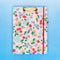 light pink clipboard folio with cherry and assorted floral print