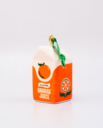 ceramic orange juice shaped ornament