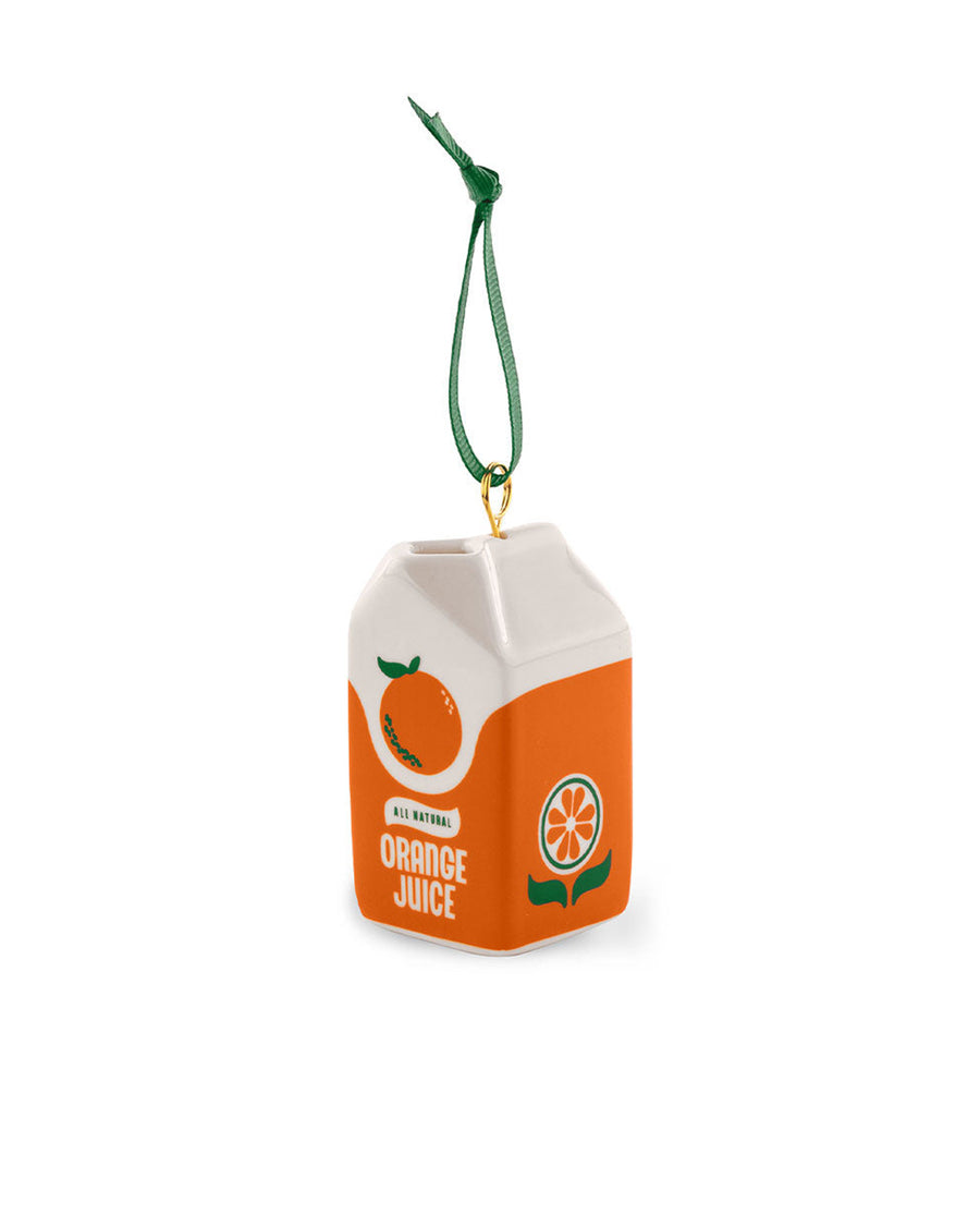 ceramic orange juice shaped ornament