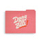 pink file folder with 'doing my best!' across the front