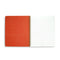 red pocket page and white lined paper