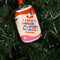 ceramic 'lucky cherry cream soda' soda can ornament on tree