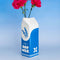 oat milk carton ceramic vase with flowers inside