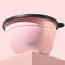 light pink salad bowl set and smaller container for dressing on a pink background