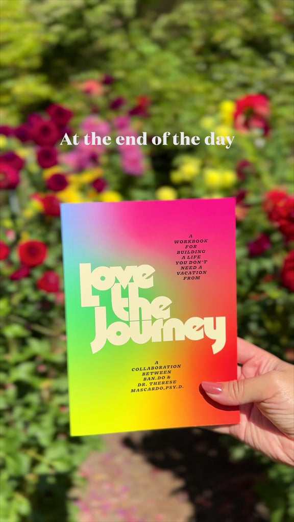 model showcasing love the journey wellness workbook