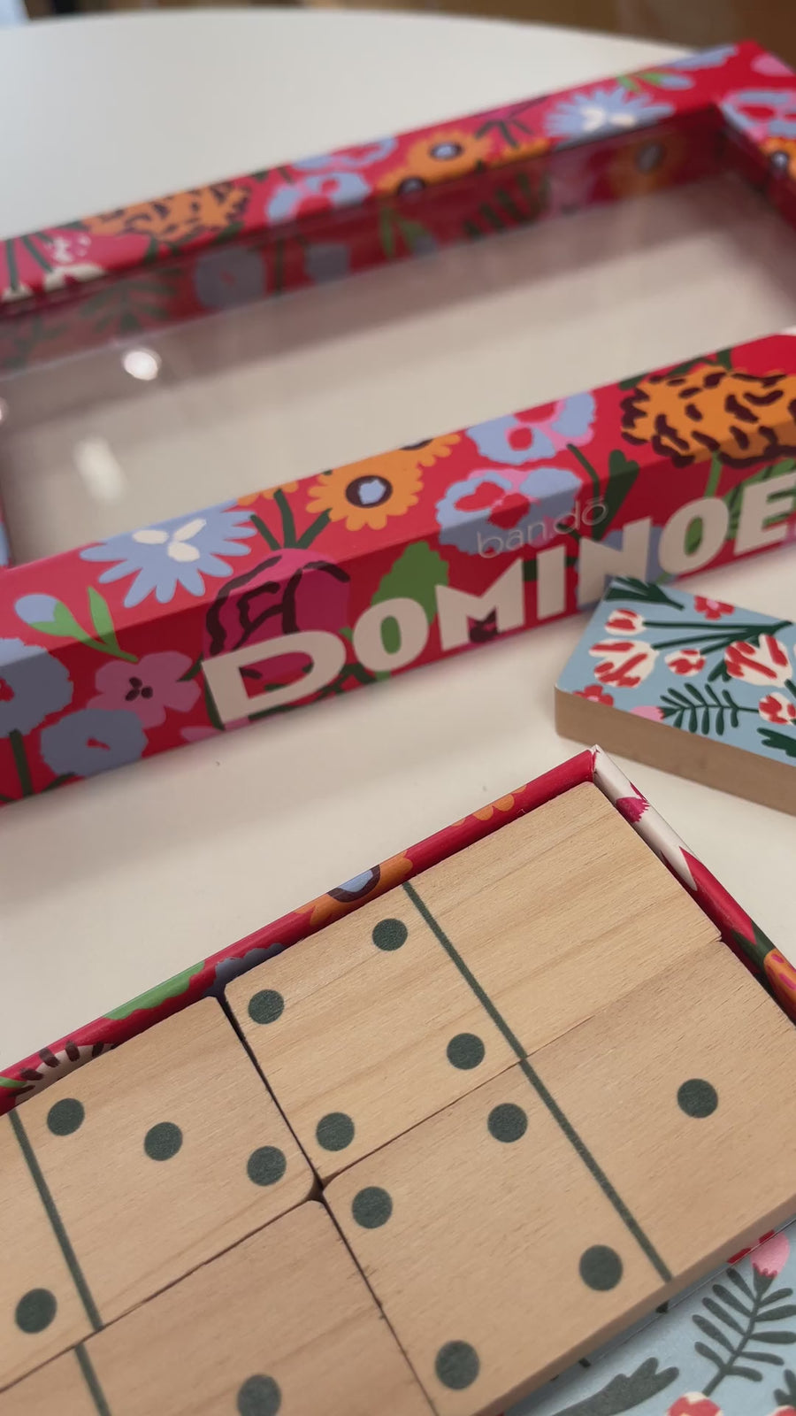 Floral Dominoes Game Set