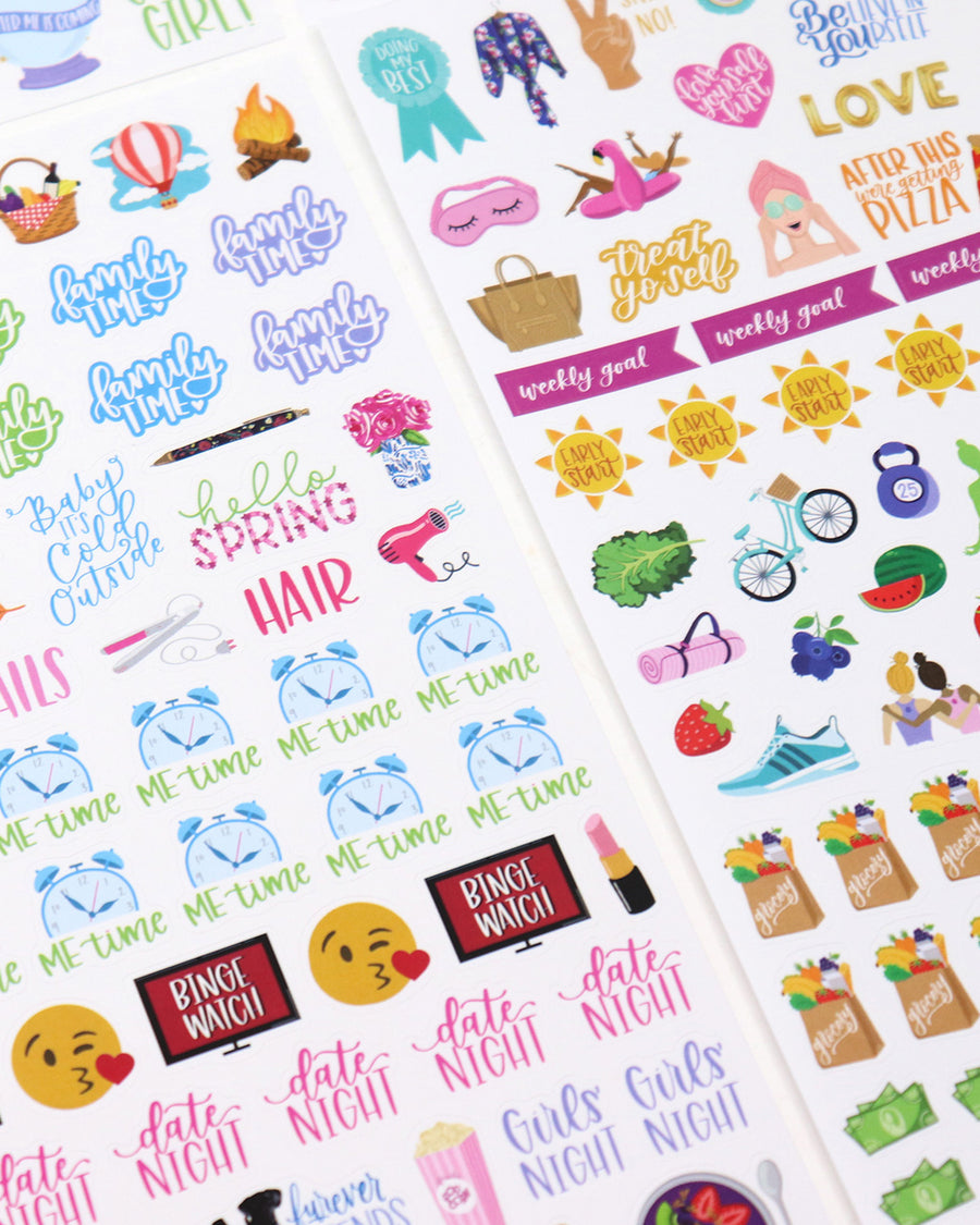 bloom daily planners Sticker Sheets, Vintage Holiday Pack 