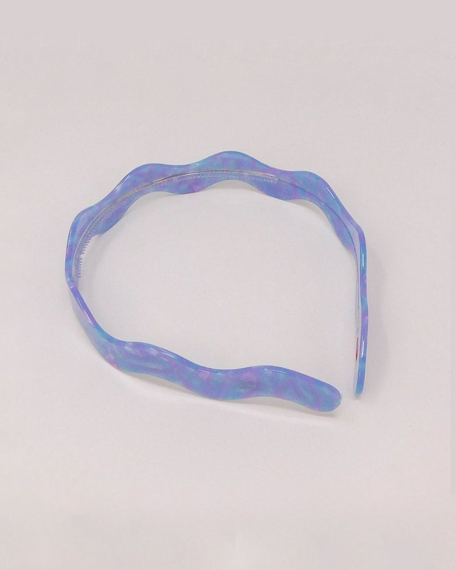 wavy blueberry marble headband