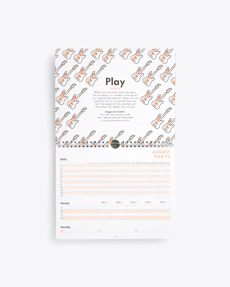 images of play habits in calendar