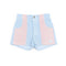 light blue and light pink two tones shorts