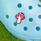 red and white mushroom croc shoe charm