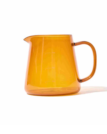 amber glass pitcher