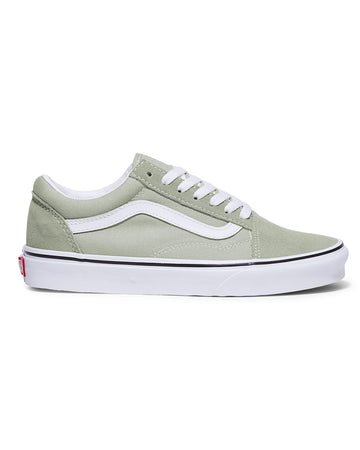 sage old skool vans sneakers with white sole