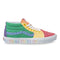 Vans Sk8-Mid sneakers in multicolor rainbow patchwork celebrating Pride Month